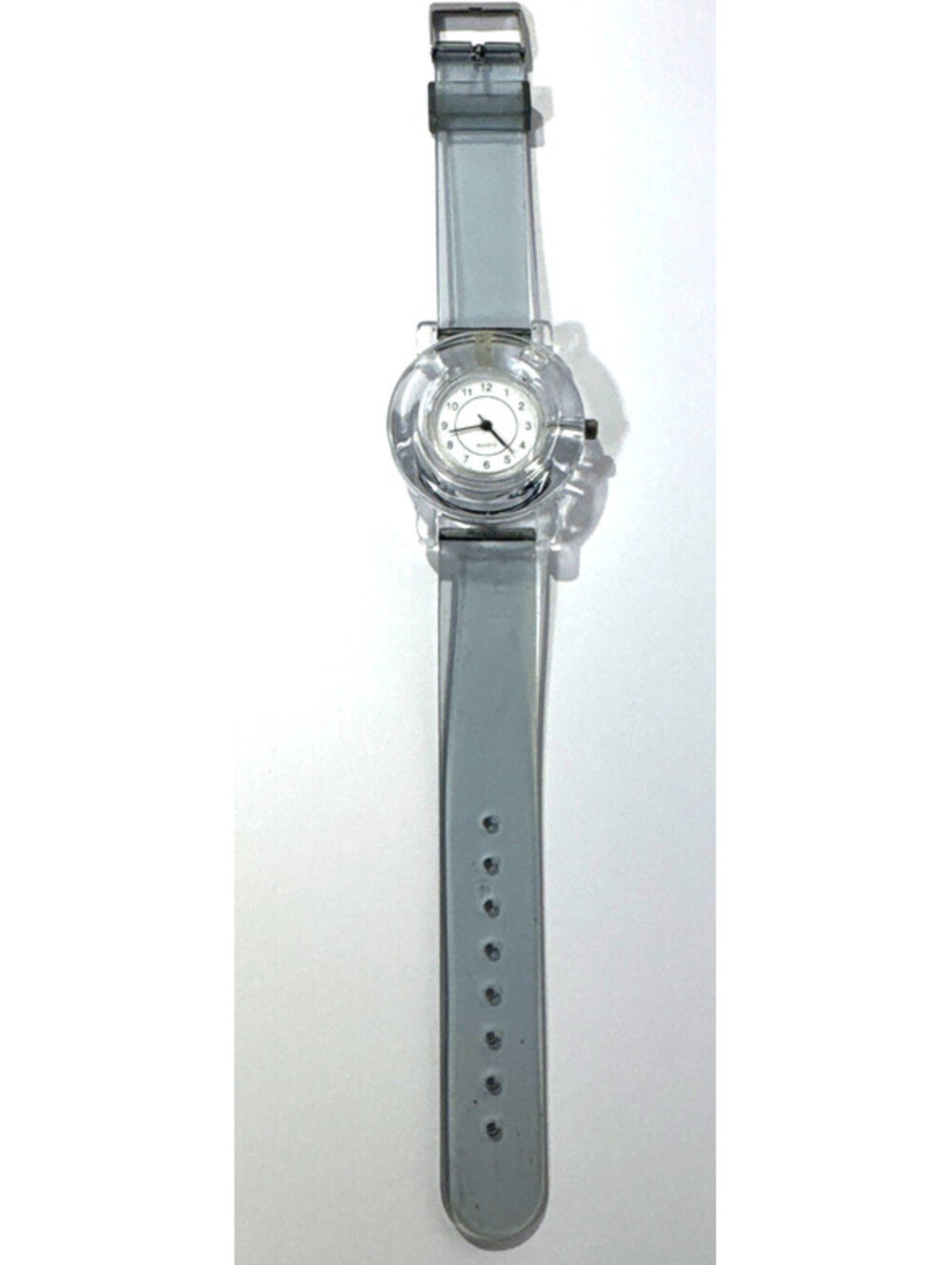 Lucite Liquid Water Bubble Watch Vintage Quartz Clear Band Retro Festival
